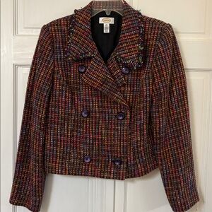 Talbots Multicolor Tweed Jacket and matching skirt;